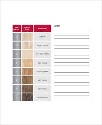 Hair Color Chart Template 9 Free Word Pdf Documents