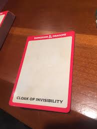 We did not find results for: In The Deck Of Magic Item Cards This Is The Picture For The Cloak Of Invisibility Dungeonsanddragons