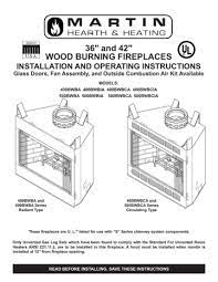Martin Fireplaces 400bwbia Operating