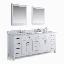 Changing up the look of any bathroom is as easy as adding a chic and modern bathroom vanity. Bano Designs Caru 75 In Drop In Double Sink Bathroom Vanity With Natural Marble Top Lowe S Canada Bathroom Vanity Double Sink Bathroom Vanity Bathroom