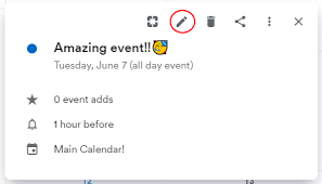 edit an event