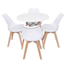 Procurando por mesa redonda 4 cadeiras de madeira? Conjunto Kit Mesa Redonda Charles Eames Eiffel Branca Dsw 120cm E 4 Cadeiras Saarinen Leda Desing Branca Cadeiras Inc Cadeiras Gamer Para Escritorio Para Sua Casa