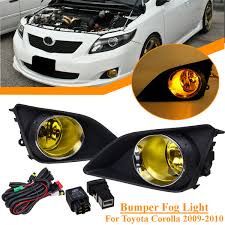 Details About Pair Yellow Front Bumper Fog Light Lamp Cover Switch For Toyota Corolla 2009 10