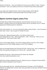 sports nutrition degree salary free herbalife sports athlete nutrition questions answers michael johnson and