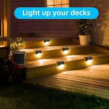 Shop Ip65 Outdoor Solar Deck Lights Solar Step Lights Waterproof Solar Lights For Stairs Step Fence Yard Patio And Pathway Overstock 31907947