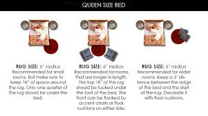 What Size Rug For A Queen Bed Chart