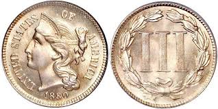 Nickel Three Cent Price Charts Coin Values