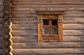 Photo Window In An Old Wooden House