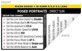 Nikon D5600 Cheat Sheet Best Settings For The Nikon D5600