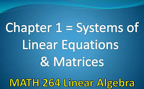 Systems Of Linear Equations Amp