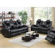 faux leather reclining sofa set