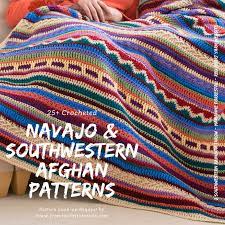 Here's something fast and fun for the double crochet lovers out there! Southwestern Style Crochet Blanket Patterns Navajo Afghan Patterns Free Crochet Tutorials