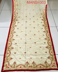 zari embroidered a patches saree 6