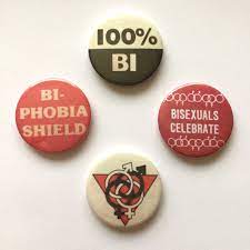 4 Bisexual Pride Buttons Bi Badge Vintage Remake Pins Retro - Etsy