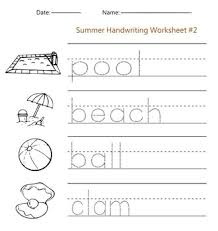 Summer Handwriting Worksheet 2