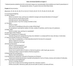 Chem 101 Study Guide For Chapter 3