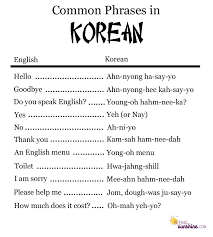 common phrases in korean seeing sunshine