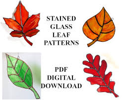 Stained Glass Leaf Patterns Celebrate
