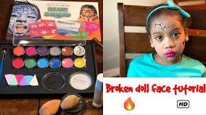 broken doll makeup tutorial for kids