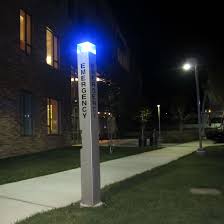 College Blue Light Emergency Phone Outdoor Decor Outdoor