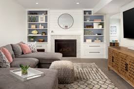 Painting adjacent walls bright white tames the orange and reflects light, eliminating any danger of basement gloom. 75 Beautiful Any Basement Pictures Ideas May 2021 Houzz
