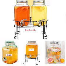 Portable Glass Jar With Faucet For