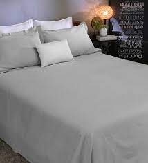 cotton bedsheet in ash grey colour with