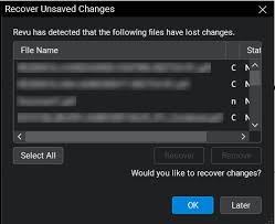 recover unsaved changes isn t