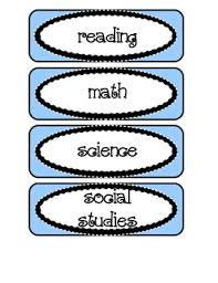 Common Core Objective Headers Signs For Pocket Chart In Blue