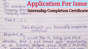 letter for internship completion