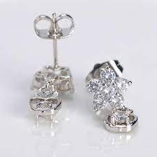 white gold plated stud vogue
