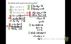 3 Variable System By Elimination