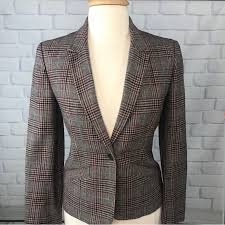 Pendleton Brown Plaid Wool Blazer Jacket