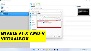 how to enable vt x amd v virtualbox