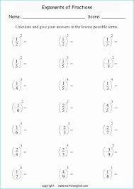zero and negative exponents worksheet