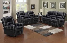 lexington gel black reclining sofa