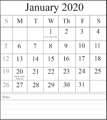 Free January And February 2020 Calendar Templates