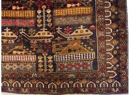 187x120cm originell old afghan war rug