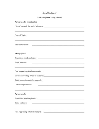 five paragraph essay outline pdf