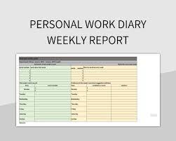free weekly report templates for google