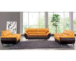 two tone leather sofa set european