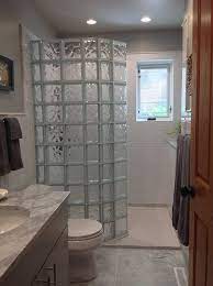 Prefabricated Glass Block Shower Wall