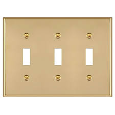 3 Gang Toggle Switch Metal Wall Plate