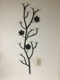 Coat Rack With Maple Leaves Wall