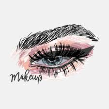 makeup fashion lettering design eye shadow