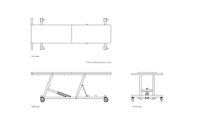 motorcycle lift table free cad drawings