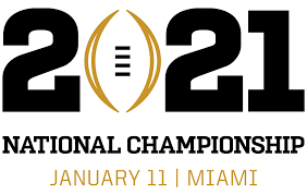 The game will be air on espn at 8 p.m. 2021 College Football Playoff National Championship Wikipedia