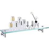 Bathroom shelving units our bathroom storage keeps your space organised, so everything is easy to find, even during the morning rush. Croydex Qm441441 Flexi Fix Chester Glass Shelf Silver 54 X 617 X 134mm Amazon Co Uk Diy Tools