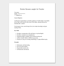 Resume Template For Freshers 18 Samples In Word Pdf Foramt