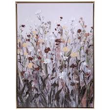 Dark Wildflowers Canvas Wall Decor
